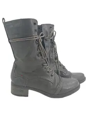 Vorschaubild 1 von Damen Schnürstiefel Stiefel Grau Gr. 36 Combat Boots