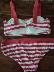 Vorschaubild 4 von Damen Bikini Gr. 42 Rot Gestreift Maritim Freizeit