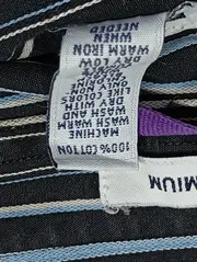 Vorschaubild 4 von Herren Business Hemd gestreift Langarm Gr. 52/L Baumwolle Mehrfarbig