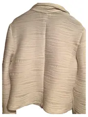 Vorschaubild 3 von Damen Sweatjacke Weiß Gr. 46 3XL Strukturmuster Reißverschluss