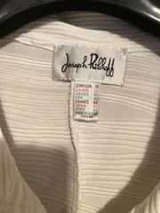 Vorschaubild 2 von Damen Sweatjacke Weiß Gr. 46 3XL Strukturmuster Reißverschluss