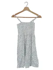 Vorschaubild 1 von FB Sister Sommerkleid Damen XXS Weiß Blumenmuster Viskose Trägerkleid