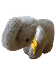 Vorschaubild 1 von Elefant Stofftier Kuscheltier Grau 12cm Baby Plüschtier Knopf im Ohr