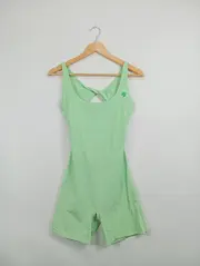 Vorschaubild 2 von Damen Body Bodysuit Gr. 38/M Grün Sportlich Cut-Outs