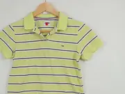 Vorschaubild 4 von Kinder Poloshirt Gr. XS Gelb Gestreift Kurzarm Baumwolle