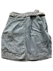 Vorschaubild 5 von A-Linienrock Damen Blau Gr. 38 Midirock Baumwolle Freizeit Uni