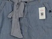 Vorschaubild 2 von A-Linienrock Damen Blau Gr. 38 Midirock Baumwolle Freizeit Uni