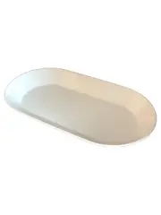 Vorschaubild 1 von Servierplatte Oval Weiß Porzellan 31x17 cm Servierteller Minimalistisch