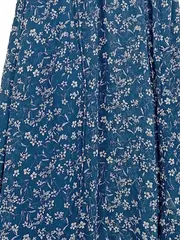 Vorschaubild 3 von Damen Kleid Blumenmuster Blau Gr. M Trapez Rüschen