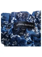 Vorschaubild 4 von Damen Kleid Blumenmuster Blau Gr. M Trapez Rüschen