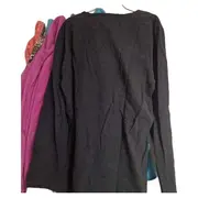 Vorschaubild 5 von Langarmshirt Herren Baumwolle Meliert Blau Gr. XL Casual Basic
