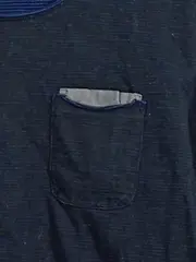 Vorschaubild 3 von Langarmshirt Herren Baumwolle Meliert Blau Gr. XL Casual Basic