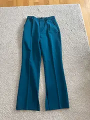 Vorschaubild 5 von Damen Anzughose Schlaghose Petrol Schlitz Elegant Gr. M 38
