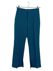 Vorschaubild 1 von Damen Anzughose Schlaghose Petrol Schlitz Elegant Gr. M 38