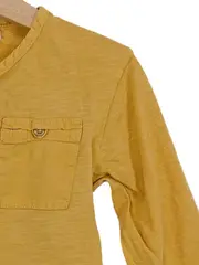 Vorschaubild 4 von Baby Langarmshirt Gr. 98 Gelb Henley Baumwolle Jungen