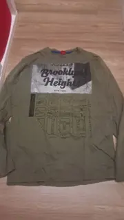 Vorschaubild 2 von Kinder Jungen Langarmshirt Gr. 164 Oliv Brooklyn Heights Baumwolle