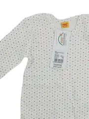 Vorschaubild 4 von Baby Body Langarm Pünktchen Gr. 62 Baumwolle Weiß