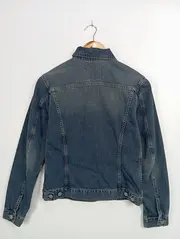 Vorschaubild 2 von Jeansjacke Damen Gr. 34/XS Blau Casual Denim Jacke Baumwolle