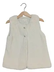 Vorschaubild 1 von Kinder Fellweste Kunstfell Gr. 110-116 Weiß Casual