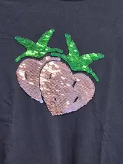 Vorschaubild 3 von Kinder T-Shirt Blau Gr. 122-128 Casual mit Pailletten Erdbeere