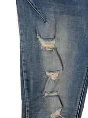 Vorschaubild 3 von Damen Destroyed Jeans Hose Blau XL W33 L29 Baumwolle Used Look Ripped