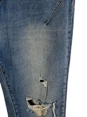 Vorschaubild 4 von Damen Destroyed Jeans Hose Blau XL W33 L29 Baumwolle Used Look Ripped