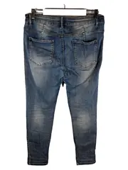 Vorschaubild 2 von Damen Destroyed Jeans Hose Blau XL W33 L29 Baumwolle Used Look Ripped