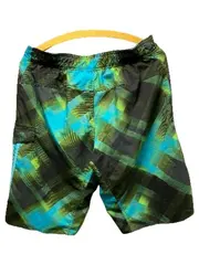 Vorschaubild 3 von Badeshorts Herren Gr. S Boardshorts kariert grün blau Schwimmhose