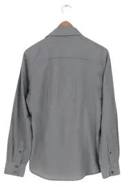 Vorschaubild 2 von Herren Freizeithemd Gr. 50/L Grau Gestreift Langarm Casual