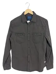 Vorschaubild 1 von MAN Western Hemd Herren Gr. M Grau Baumwolle Regular Fit