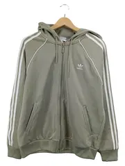 Vorschaubild 1 von Originals Trainingsjacke Herren Gr. L Grün 3 Streifen Kapuze