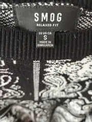 Vorschaubild 2 von Pullover Herren Bandana Paisley Muster Schwarz Weiß Gr. S