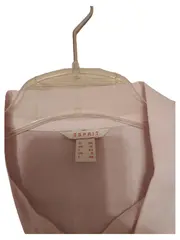 Vorschaubild 2 von Damen Hemdbluse Rosa Gr. 38 Langarm Brusttaschen Ramie