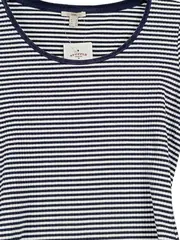 Vorschaubild 2 von EDC Damen Langarmshirt gestreift Rippstrick Gr. 36/S Casual Baumwolle