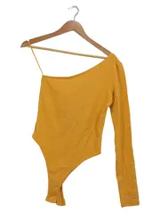 Vorschaubild 1 von Damen Body Einärmlig Gelb Gr. 34/XS Modern Baumwolle