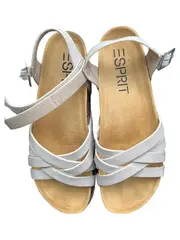 Vorschaubild 3 von Damen Sandalen Gr. 37 Beige Kork Riemchen Schnalle Sommer