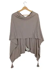 Vorschaubild 1 von TAIFUN Damen Poncho UNI Beige Casual Strick Quasten