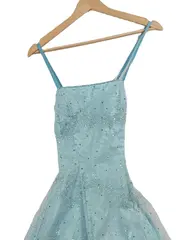 Vorschaubild 2 von Abendkleid Ballkleid Damen Gr. 34/XS Elegant Blau Pailletten