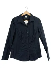 Vorschaubild 1 von Damen Hemdbluse Langarm Schwarz Gr. 40 Baumwolle Basic