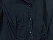 Vorschaubild 3 von Damen Hemdbluse Langarm Schwarz Gr. 40 Baumwolle Basic