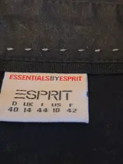 Vorschaubild 5 von Damen Hemdbluse Langarm Schwarz Gr. 40 Baumwolle Basic