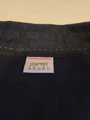 Vorschaubild 4 von Damen Hemdbluse Langarm Schwarz Gr. 40 Baumwolle Basic