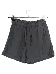 Vorschaubild 1 von Paperbag Shorts Damen Gr. 36 Grau Lyocell Casual Tunnelzug