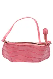 Vorschaubild 1 von Clutch Tasche Damen Rosa Kroko-Optik Elegant Feminin Abendtasche