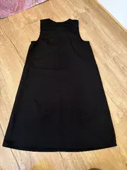 Vorschaubild 3 von Damen Kleid Schwarz Gr. XS V-Ausschnitt Ärmellos Minikleid