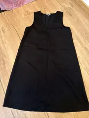 Vorschaubild 2 von Damen Kleid Schwarz Gr. XS V-Ausschnitt Ärmellos Minikleid
