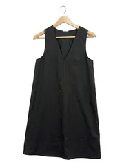 Vorschaubild 1 von Damen Kleid Schwarz Gr. XS V-Ausschnitt Ärmellos Minikleid
