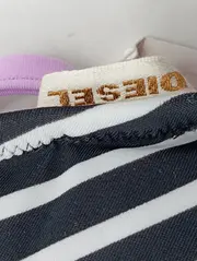 Vorschaubild 2 von Bikini Oberteil Damen Gr. 34 XS Mehrfarbig Gestreift Bindeverschluss