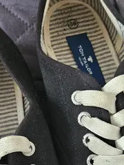 Vorschaubild 3 von Damen Sneaker Low Canvas Grau Gr. 38 Schnürschuhe