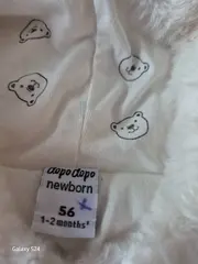 Vorschaubild 4 von Baby Schneeanzug Tiermotive Kapuze Beige Gr. 56